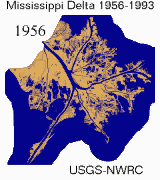Animation of land loss from 1956-1993.  USGS-NWRC