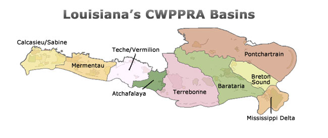 Louisiana's CWPPRA Basins